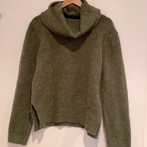 Glitter Yarn Forest Green Sweater Oversized M